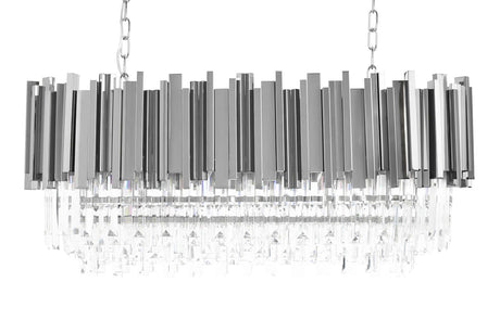 Lampă suspendată Imperial Long Silver 90 - oțel, cristalMobCenter