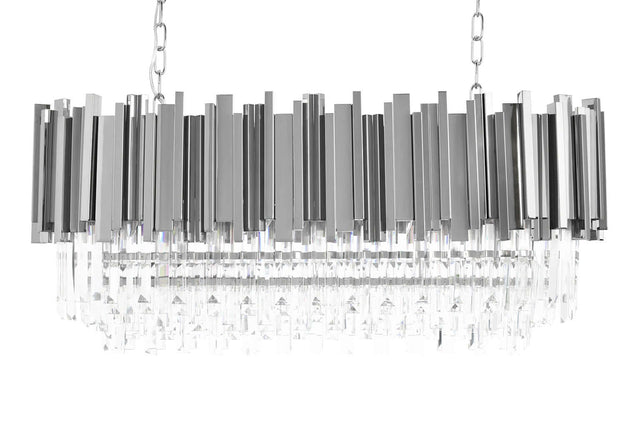 Lampă suspendată Imperial Long Silver 90 - oțel, cristalMobCenter