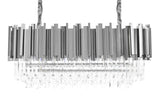 Lampă suspendată Imperial Long Silver 90 - oțel, cristalMobCenter
