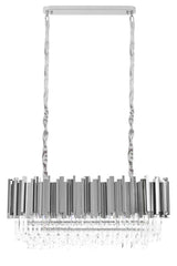 Lampă suspendată Imperial Long Silver 90 - oțel, cristalMobCenter