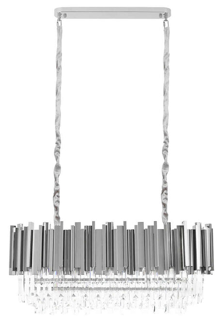 Lampă suspendată Imperial Long Silver 90 - oțel, cristalMobCenter