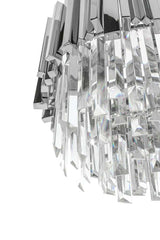 Lampă suspendată Imperial Long Silver 90 - oțel, cristalMobCenter