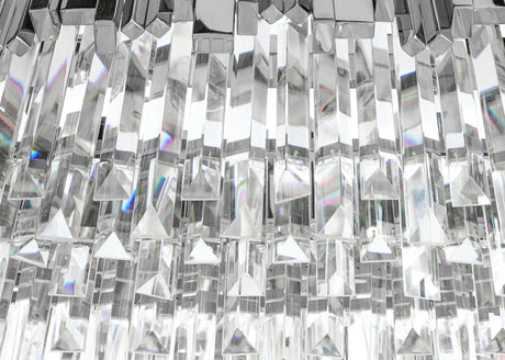 Lampă suspendată Imperial Long Silver 90 - oțel, cristalMobCenter