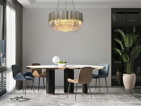 Lampă suspendată Imperial Silver 60 - oțel, cristalMobCenter