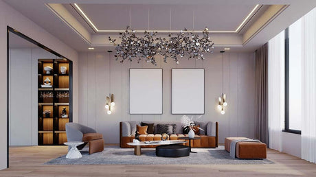 Lampă suspendată Monete crom - metalMobCenter