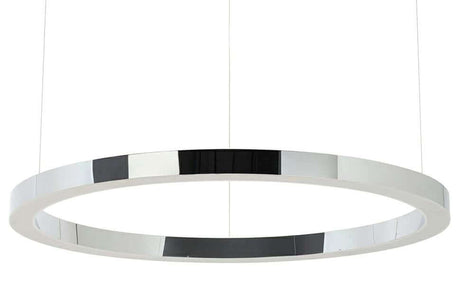 Lampă suspendată Ring 100 argint - Led, oțel lustruitMobCenter