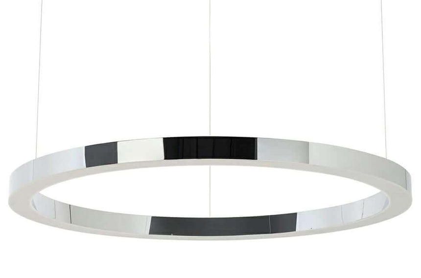 Lampă suspendată Ring 100 argint - Led, oțel lustruitMobCenter