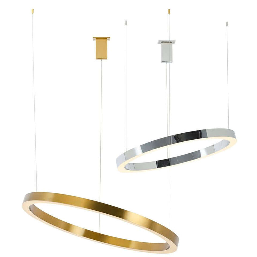 Lampă suspendată Ring 100 aur - Led, oțelMobCenter