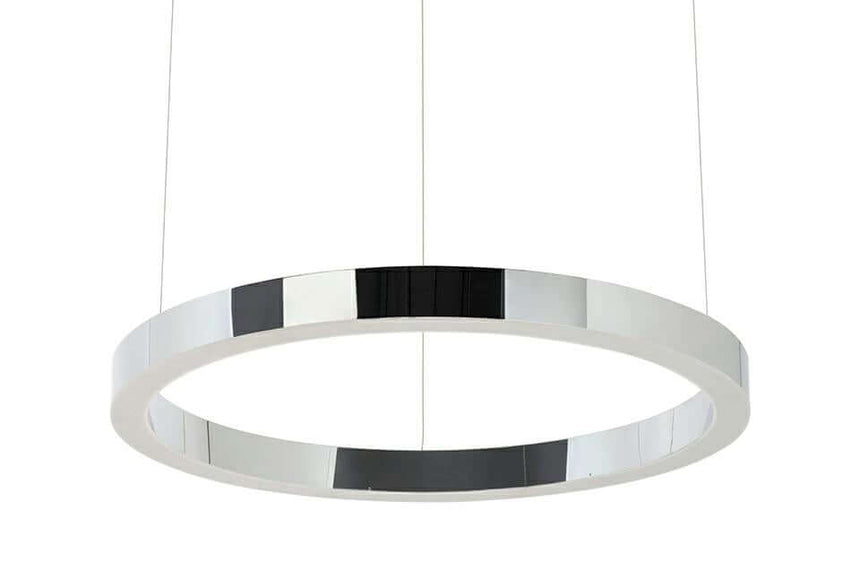 Lampă suspendată Ring 60 argint - Led, oțel lustruitMobCenter