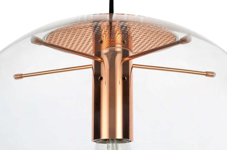 Lampă suspendată Sandra 20 cupru - sticlă, metalMobCenter