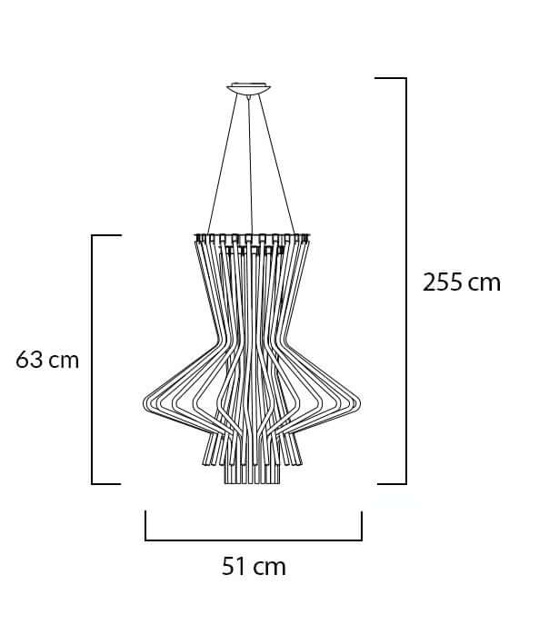 Lampă suspendată Straw gri - oțel carbonMobCenter