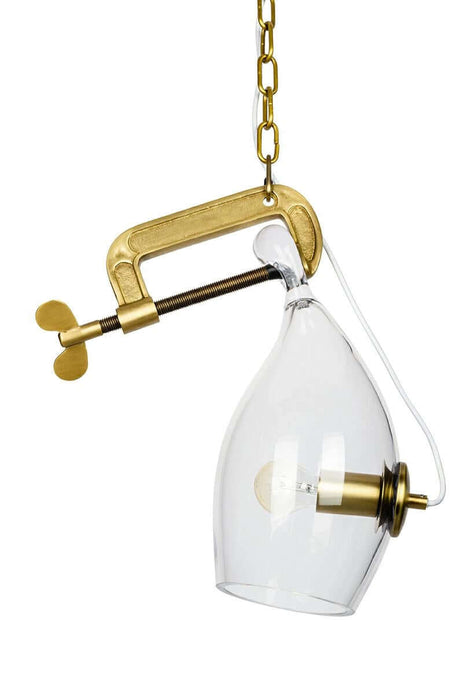 Lampă suspendată Vice alamă - metal, sticlăMobCenter