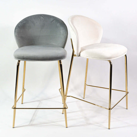 Lily scaun de bar confortabil de 65 cm, culoarea griMobCenter