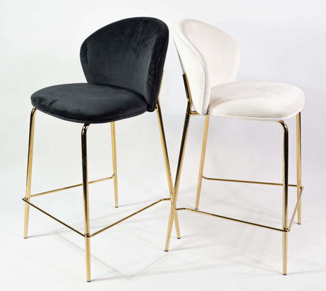 Lily scaun de bar confortabil de 65 cm, culoarea negruMobCenter