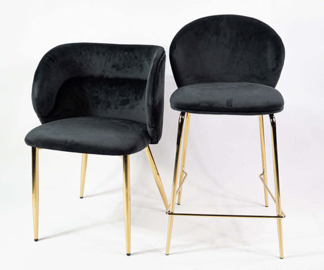 Lily scaun de bar confortabil de 65 cm, culoarea negruMobCenter