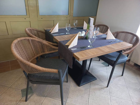 Lion scaun de terasa pentru exterior, culoare naturalMobCenter