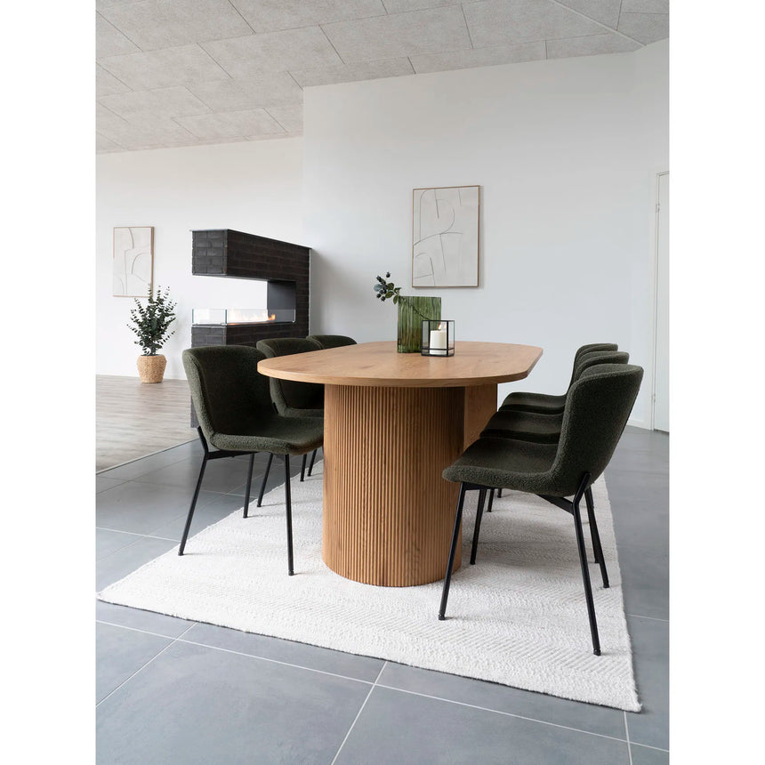 Masă de dining Boavista, 100x220 cm - culoare naturMobCenter