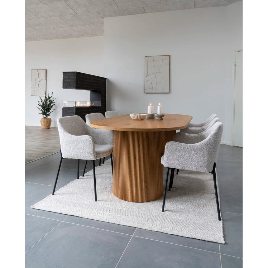 Masă de dining Boavista, 100x220 cm - culoare naturMobCenter