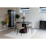 Masă de dining Bolton, ø120 cm - culoare maro închisMobCenter