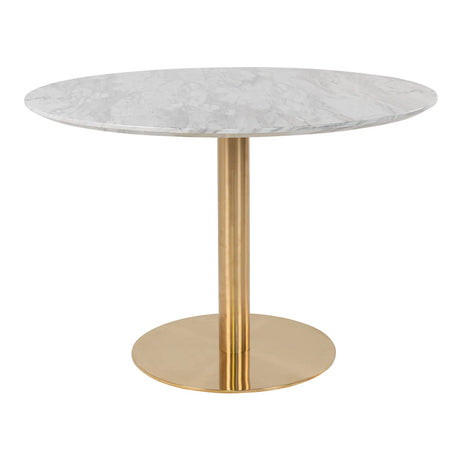 Masă de dining Bolzano, ø110 cm – cu picioare de culoare aurieMobCenter