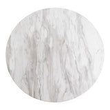 Masă de dining Bolzano, ø110 cm – cu picioare de culoare aurieMobCenter