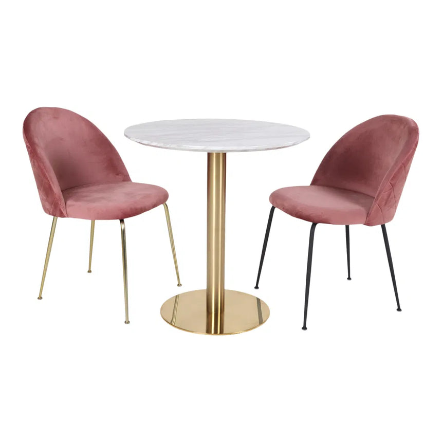 Masă de dining Bolzano, ø110 cm – cu picioare de culoare aurieMobCenter