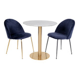 Masă de dining Bolzano, ø110 cm – cu picioare de culoare aurieMobCenter
