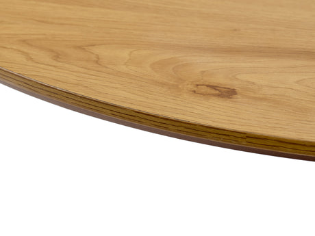 Masă de dining CESURA Ø100 cm, blat din melamină cu aspect de stejarMobCenter