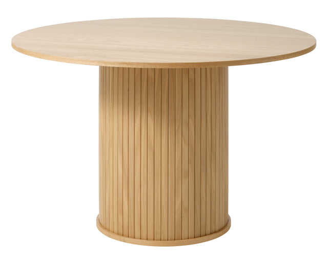Masă de dining NOLA Ø120 cm, culoare stejar naturalMobCenter