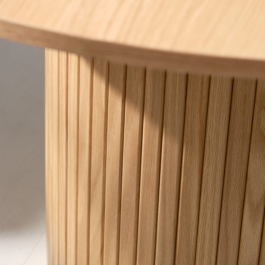 Masă de dining NOLA Ø120 cm, culoare stejar naturalMobCenter