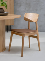Masă de dining NOLA Ø120 cm, culoare stejar naturalMobCenter