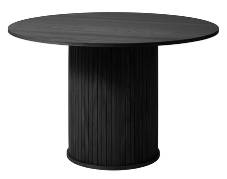 Masă de dining NOLA Ø120 cm, culoare stejar negruMobCenter