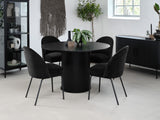 Masă de dining NOLA Ø120 cm, culoare stejar negruMobCenter