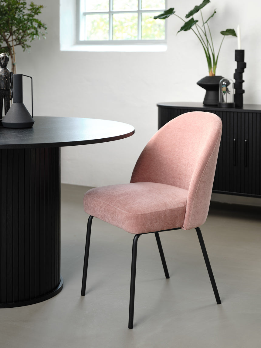 Masă de dining NOLA Ø120 cm, culoare stejar negruMobCenter