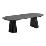 Masă de dining Osaka ø120 cm / 120–160-200-240 cm, culoare neagrăMobCenter