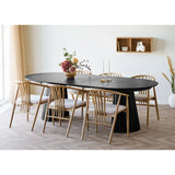 Masă de dining Osaka ø120 cm / 120–160-200-240 cm, culoare neagrăMobCenter