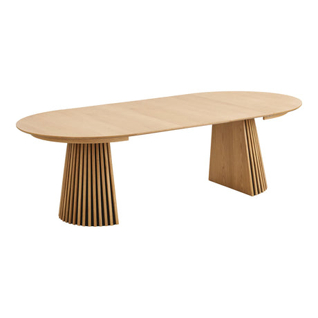 Masă de dining Osaka ø120 cm / 120–160-200-240 cm, culoare stejar naturMobCenter