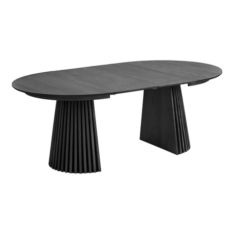 Masă de dining Osaka ø120 cm / 120–160-200 cm, culoare neagrăMobCenter