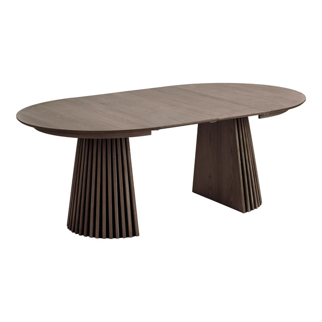 Masă de dining Osaka ø120 cm / 120–160-200 cm, culoare stejar afumatMobCenter