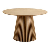 Masă de dining Osaka, ø120 cm - culoare stejar naturMobCenter