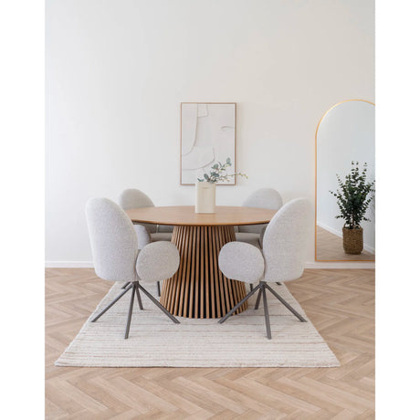 Masă de dining Osaka, ø140 cm - culoare stejar naturMobCenter