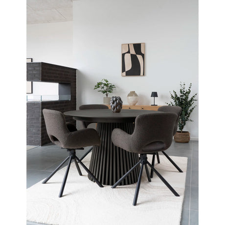 Masă de dining Osaka, ø140 cm - culoare stejar negruMobCenter