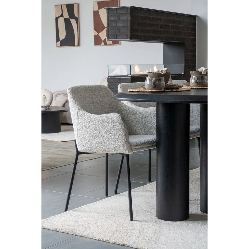 Masă de dining Tirano, 100x220 cm - culoare negruMobCenter
