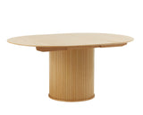 Masă de dining extensibilă NOLA Ø120-167 cm - Stejar naturalMobCenter