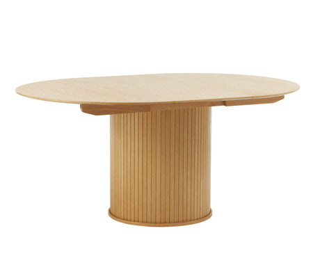 Masă de dining extensibilă NOLA Ø120-167 cm - Stejar naturalMobCenter