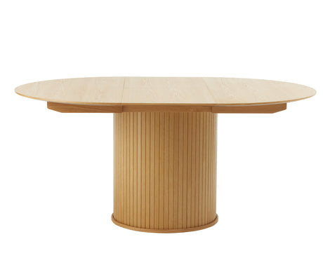 Masă de dining extensibilă NOLA Ø120-167 cm - Stejar naturalMobCenter