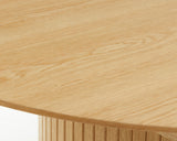 Masă de dining extensibilă NOLA Ø120-167 cm - Stejar naturalMobCenter