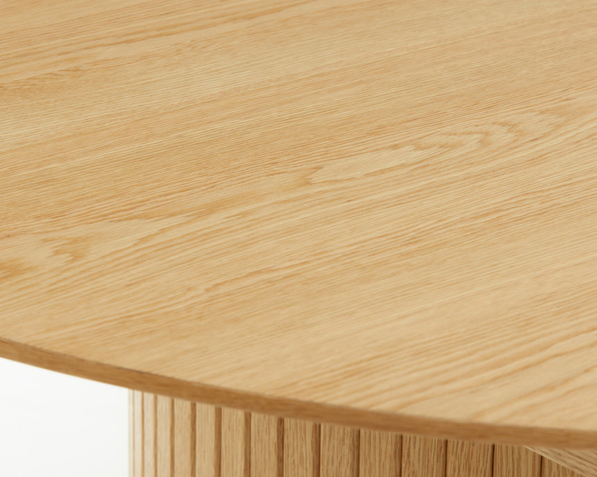 Masă de dining extensibilă NOLA Ø120-167 cm - Stejar naturalMobCenter