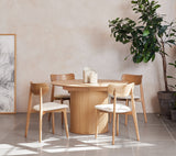 Masă de dining extensibilă NOLA Ø120-167 cm - Stejar naturalMobCenter