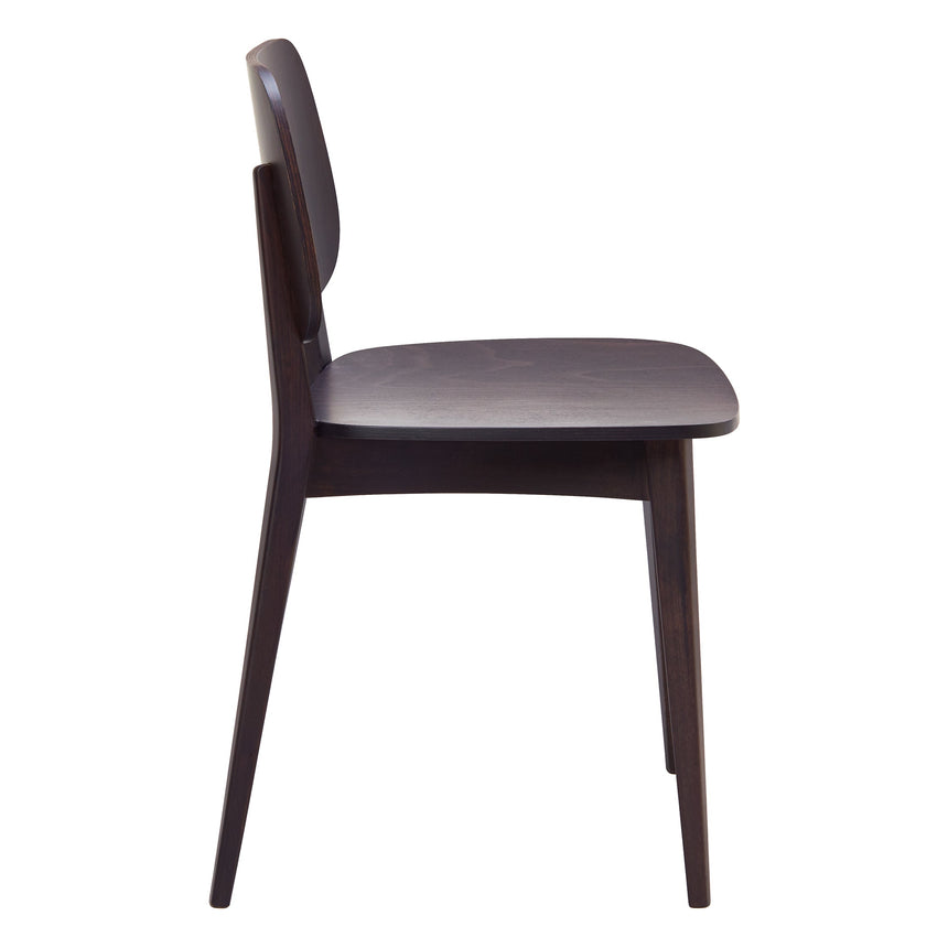 Scaun Mel din lemn întunecat - design clasic HoReCa